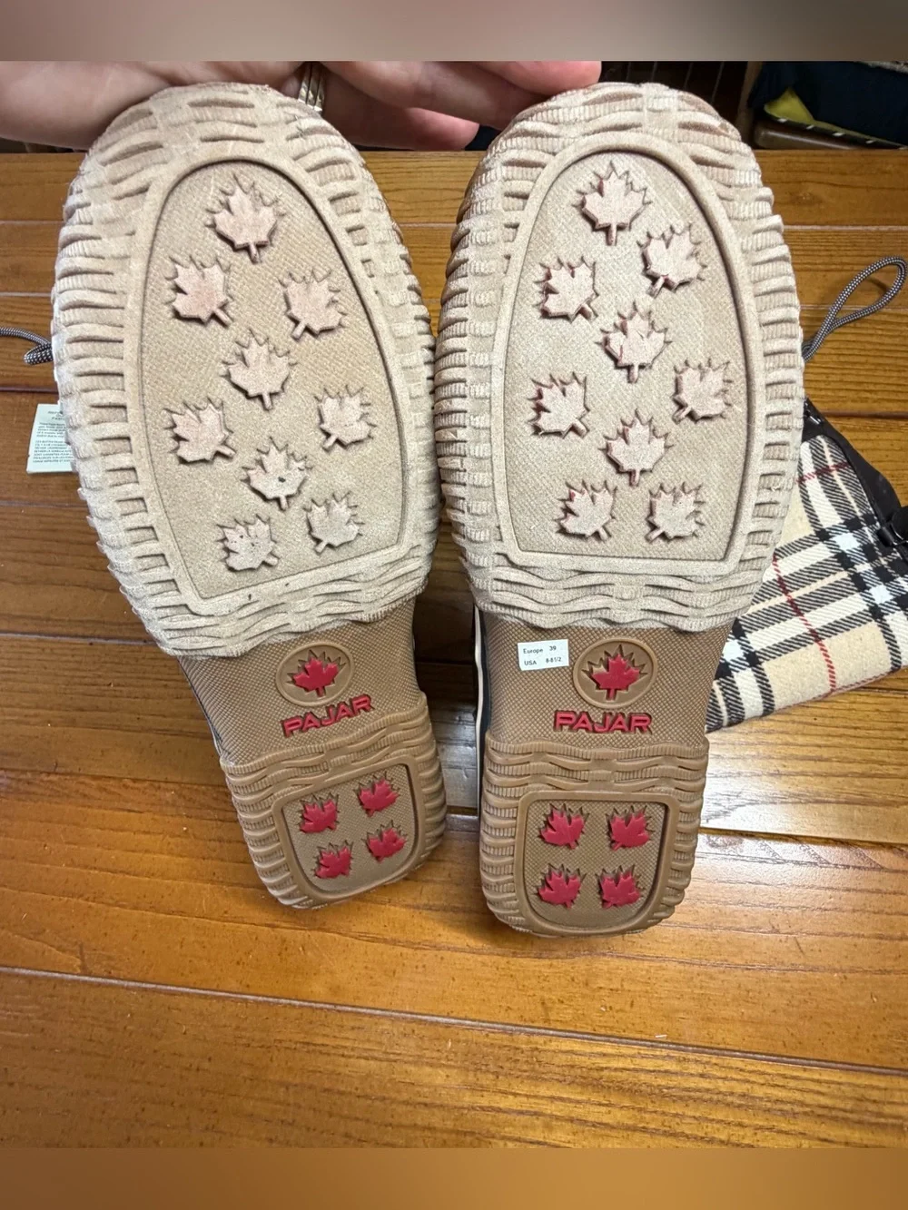 Pajar Canada Tall Plaid Winter Boots – NWT – Size 8/8.5 (EU 39)